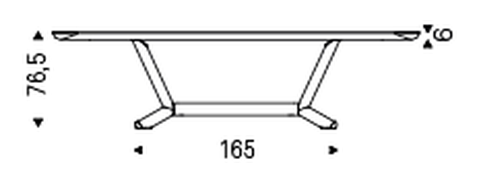 Planer Keramik Premium Dining Table by Cattelan Italia, size drawing 5