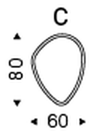 Hawaii Wall Mirror by Cattelan Italia, size drawing 4