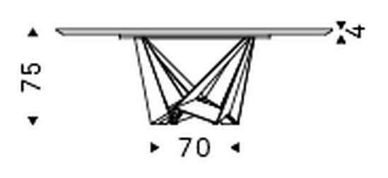 Skorpio Ker-Wood Round Dining Table by Cattelan Italia, size drawing 7