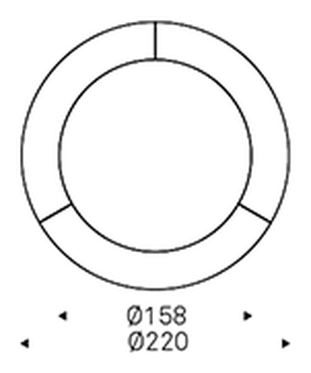 Senator Ker-Wood Round Dining Table by Cattelan Italia, size drawing 5