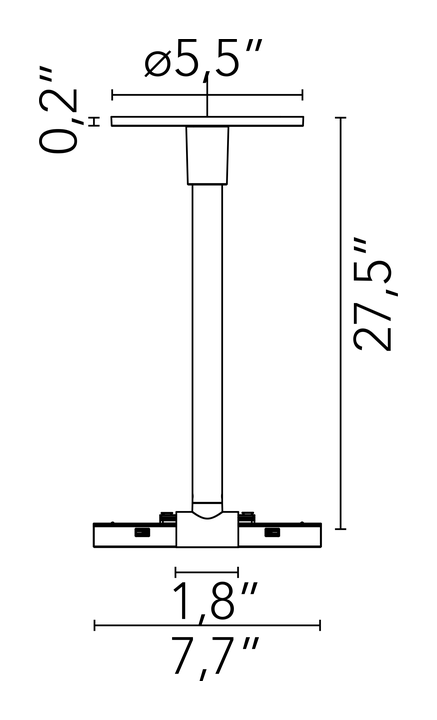 Infra-Structure Lighting System by Flos, size drawing 8