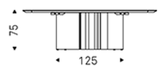 Papel Wood Dining Table by Cattelan Italia, size drawing 5