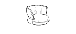 Puppet Armchair by Ditre Italia, size drawing: Armchair