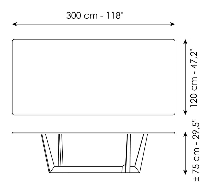 Art Extendable Table by Bonaldo, size drawing 7
