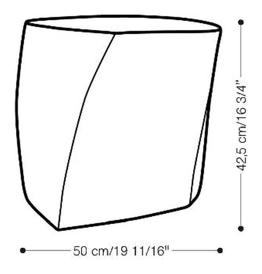 Gehry Bench by Heller, size drawing 2