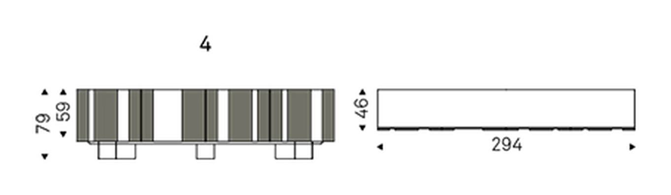 Amsterdam Sideboard by Cattelan Italia, size drawing 3