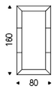 Photo Mirror by Cattelan Italia, size drawing 2