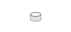 Clip Set Ottoman and Table by Ditre Italia, size drawing: Round mixed footstool diameter 60