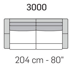 Nausicaa Sofa by Nicoline, size drawing 3