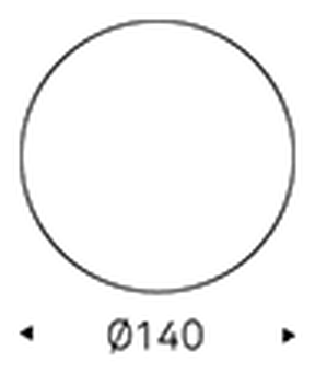 Giano Argile Dining Table by Cattelan Italia, size drawing 2