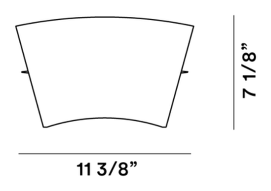 Tutu Wall Lamp by Foscarini, size drawing