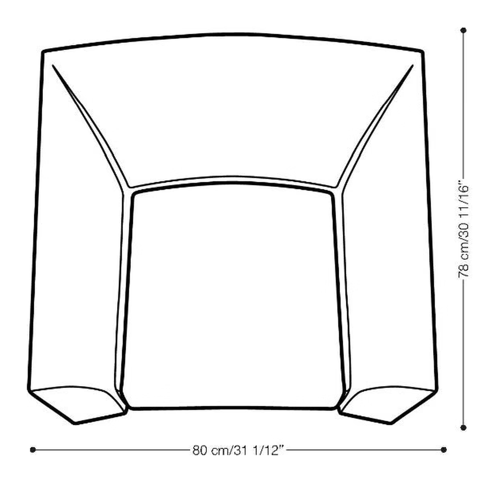 MB 1 Armchair by Heller, size drawing 3