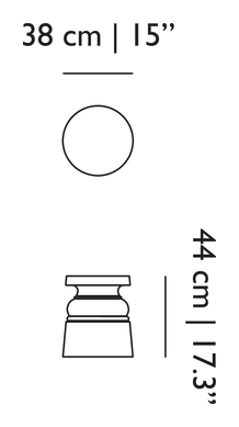Container Stool by Moooi, size drawing: Stool New Antiques