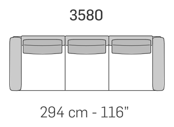 Strauss Sofa by Nicoline, size drawing 2
