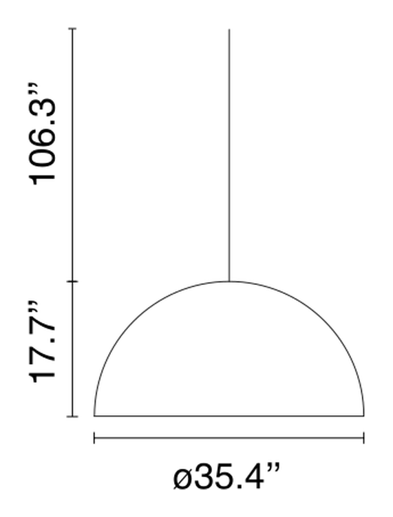 Skygarden Suspension Pendant Lamp by Flos, size drawing: Skygarden 2