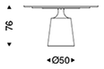 Yoda Marble Dining Table by Cattelan Italia, size drawing 1
