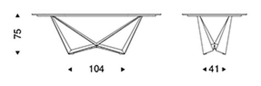 Skorpio Marble Dining Table by Cattelan Italia, size drawing 4