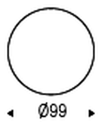 Saturno Keramik Bistrot Table by Cattelan Italia, size drawing 3
