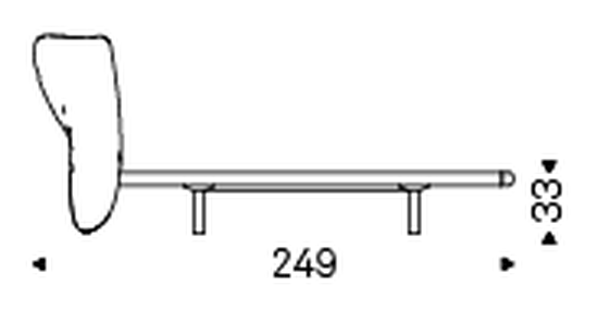 Marlon Bed by Cattelan Italia, size drawing 5