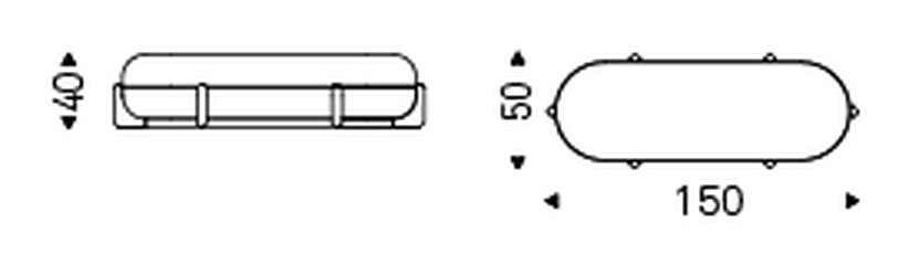 Chopin Bench by Cattelan Italia, size drawing