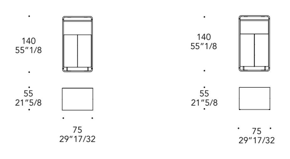 Oh Madia Sideboard by Reflex, size drawing