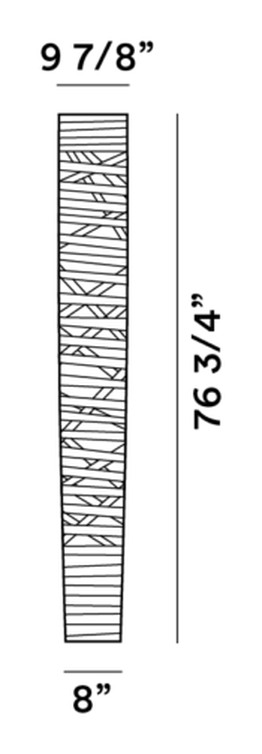 Tress Floor Lamp by Foscarini, size drawing: Tress Grande