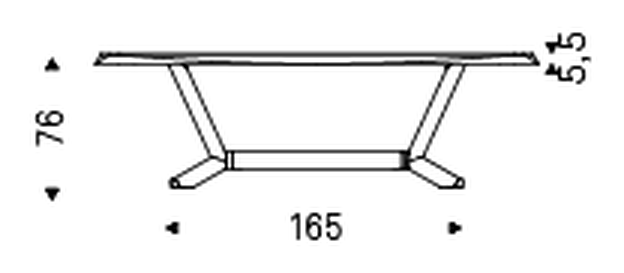 Planer Wood Dining Table by Cattelan Italia, size drawing 6