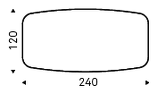 Planer Keramik Premium Dining Table by Cattelan Italia, size drawing 4