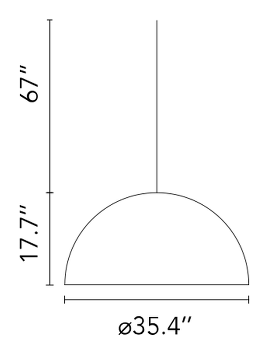 Skygarden Suspension Pendant Lamp by Flos, size drawing: Skygarden 2