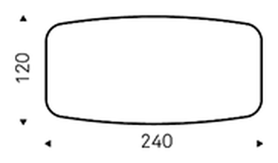 Scott Keramik Premium Dining Table by Cattelan Italia, size drawing 2