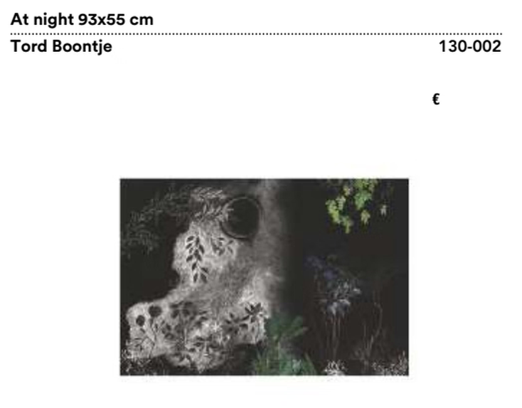 Tapestry Wall Art by Moroso, size drawing: At night