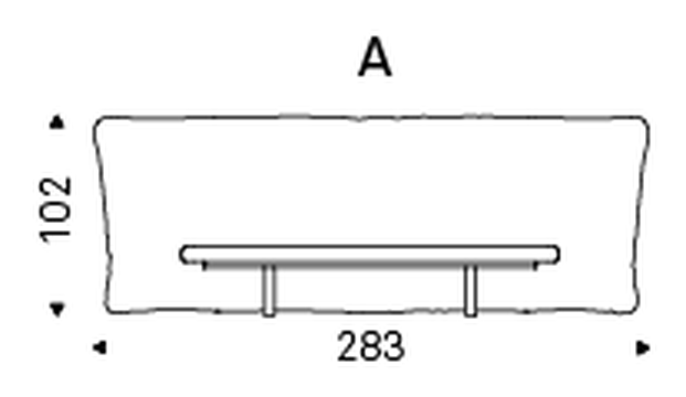 Marlon Bed by Cattelan Italia, size drawing 1