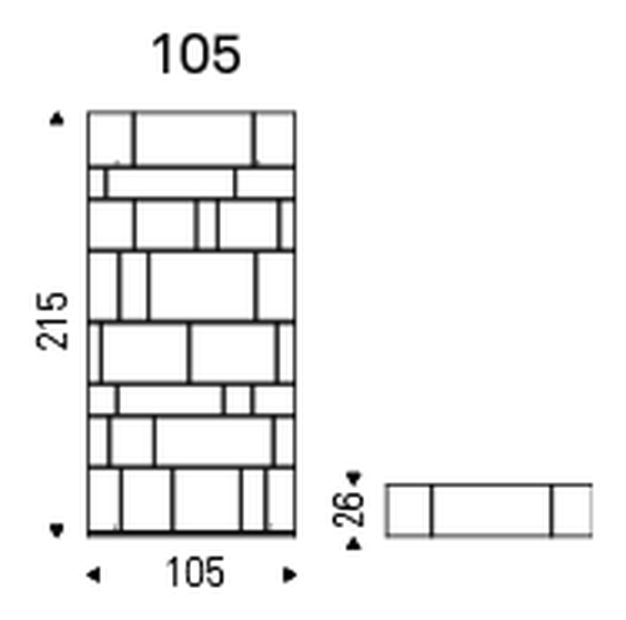 Wally Modular Bookcase by Cattelan Italia, size drawing 1