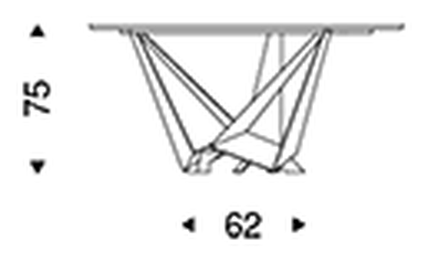 Skorpio Marble Round Dining Table by Cattelan Italia, size drawing 3