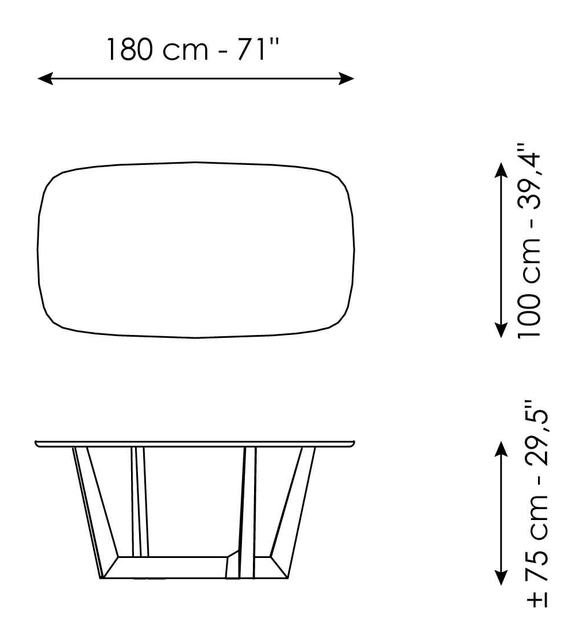 Art Extendable Table by Bonaldo, size drawing 8