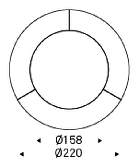 Planer Ker-Wood Round Dining Table by Cattelan Italia, size drawing 4