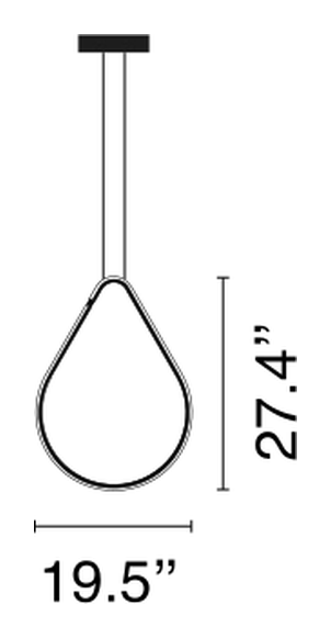 Arrangements Pendant Lamp by Flos, size drawing 3