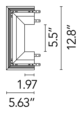 Channel 70/140 Lighting System by Flos, size drawing: Light Cut Mini Endcap. Channel 140 Installation