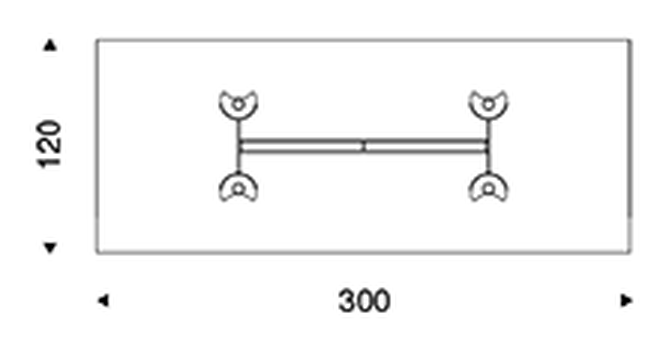 Bilbao Glass Dining Table by Cattelan Italia, size drawing 8
