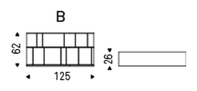 Wally Modular Bookcase by Cattelan Italia, size drawing 3