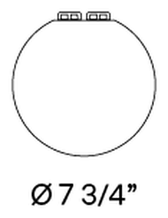 Circus Lighting System by Vibia, size drawing: Model 0164