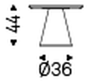 Albert Keramik Coffee Table by Cattelan Italia, size drawing 2