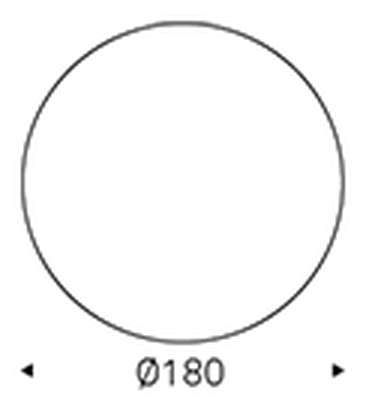 Senator Round Dining Table by Cattelan Italia, size drawing 2