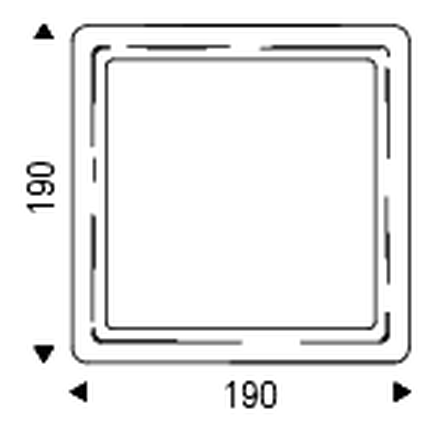 Glenn Magnum Mirror by Cattelan Italia, size drawing 2
