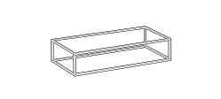 Unit Sideboard by Ditre Italia, size drawing: 100x20 metal base