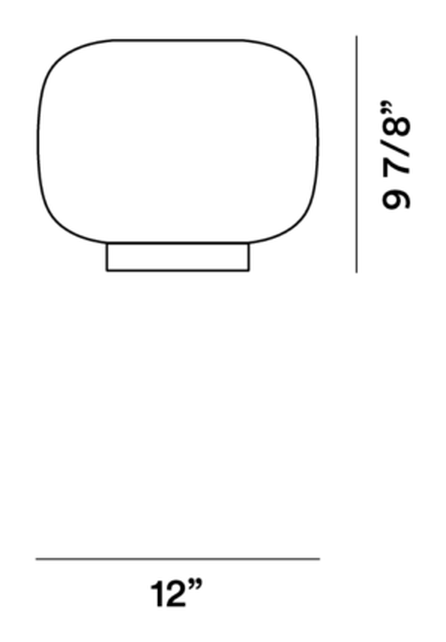 Chouchin 3 Bianco Ceiling Lamp by Foscarini, size drawing