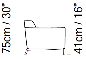 Tratto Sectional by Natuzzi Italia, size drawing
