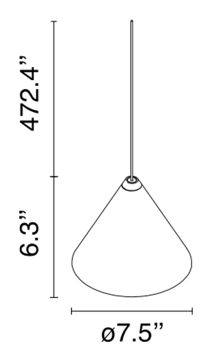 String Light Pendant System by Flos, size drawing: String Light