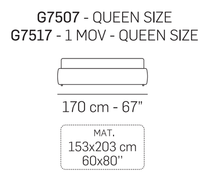 Dalia Bed by Nicoline, size drawing 5