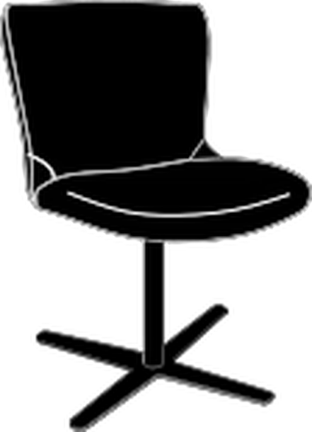 Ariel Dining Chair by Bontempi, size drawing: 35.02